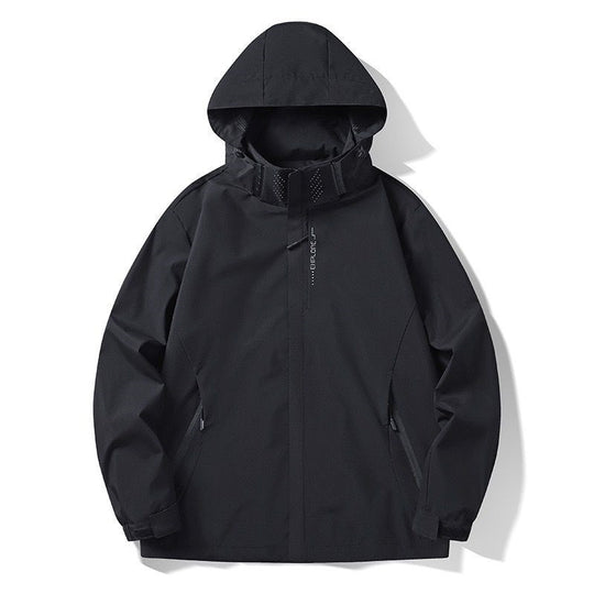Herren Leichte Softshell-Funktionsjacke mit atmungsaktivem Meshfutter und verstellbarer Kapuze Nord Taschen