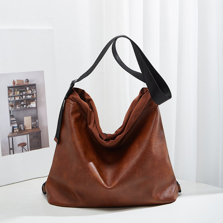Damen Hobo-Tasche aus hochwertigem, geschmeidigem Kunstleder mit praktischem Faltendesign Nord Taschen