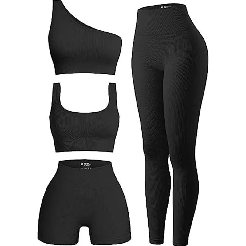 Damen Sportliches 3-teiliges Set mit trendigen Oberteilen und Leggings Nord Taschen