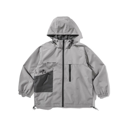 Unisex Technische Shelljacke mit Kapuze, Utility‑Taschen und Kordelzug Nord Taschen