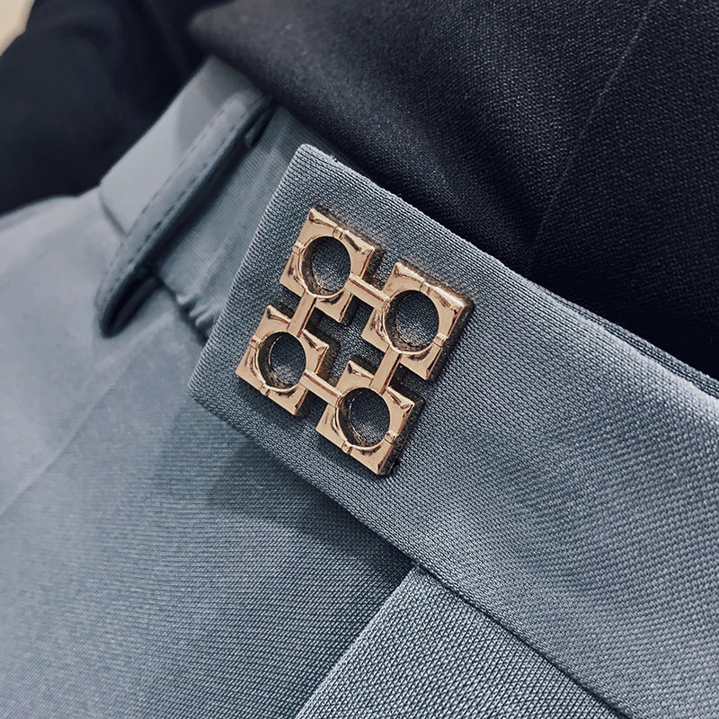 Herren moderne tapered Anzughose mit Bügelfalte, Stretchkomfort und verdecktem Hakenverschluss Nord Taschen