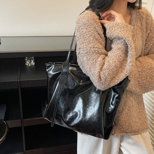 Damen geräumige Shopper-Tasche aus hochwertigem Kunstleder Nord Taschen