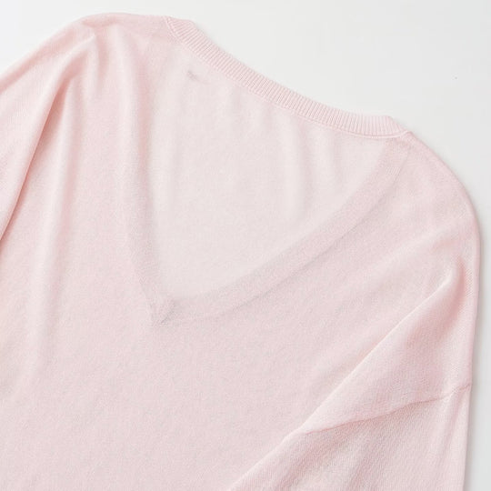 Damen Oversize-Feinstrickpullover mit tiefem V-Ausschnitt und gerippten Bündchen Nord Taschen