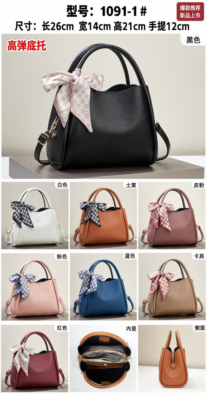 Damen elegante Handtasche mit verspieltem Schleifenakzent Nord Taschen