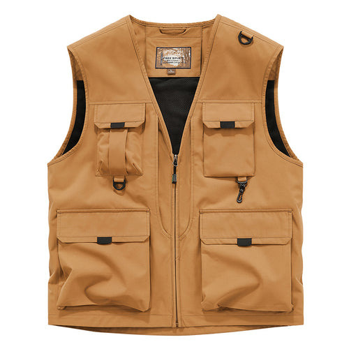 Herren Multifunktionale Utility-Weste mit Mehrfach‑Taschen und robustem Reißverschluss Nord Taschen