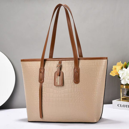 Damen elegante Shopper-Tasche im zeitlosen Krokodil-Look Nord Taschen