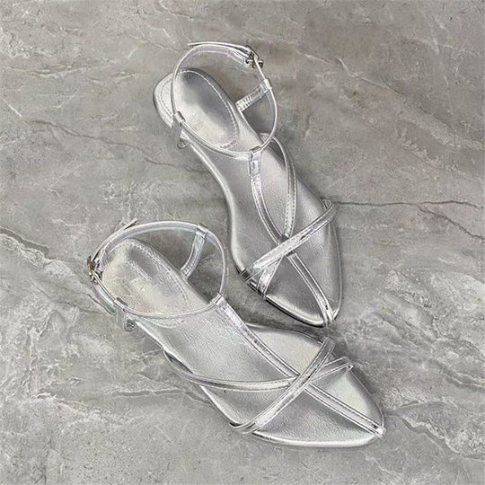 Damen spitze Slingback Sandalen mit elegantem Riemendesign