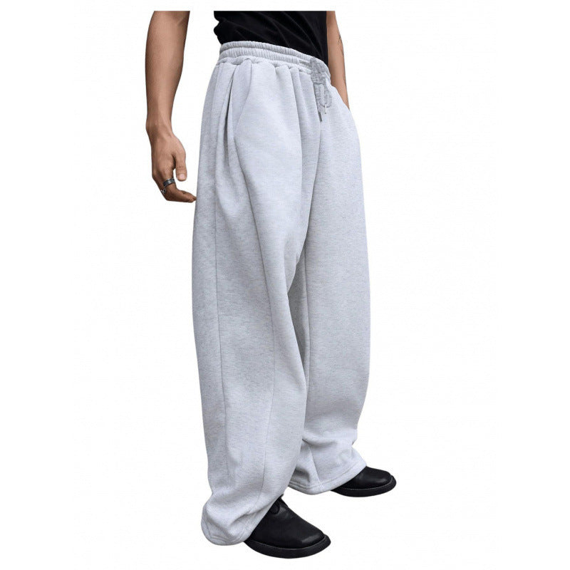 Damen weite Oversize Jogginghose mit tiefem Schritt, elastischem Bund und Kordelzug Nord Taschen