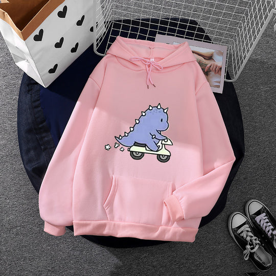 Damen nan Kapuzenpullover im Relaxed-Fit mit botanischer Frucht-Illustration und Kängurutasche Nord Taschen