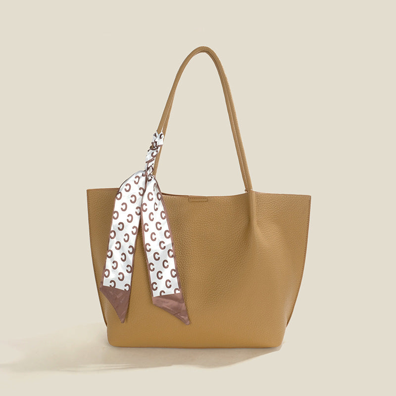 Damen Tote-Tasche mit eleganter Struktur und abnehmbarem Seiden-Schal Nord Taschen