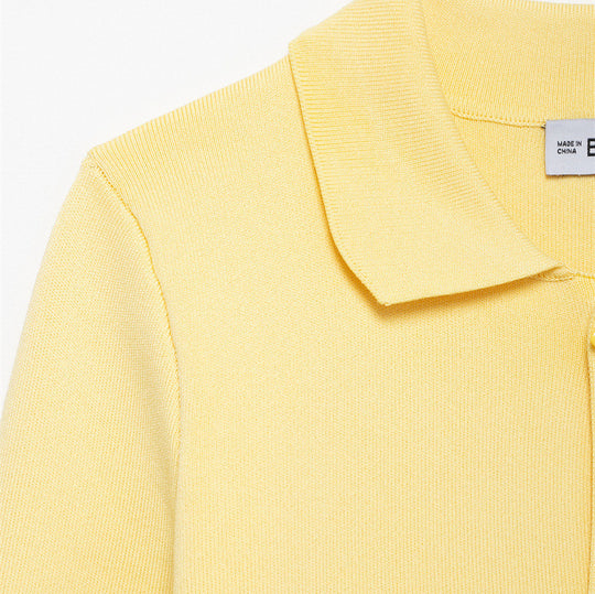 Damen 10+ taillierte Strickjacke mit Hemdkragen und Blütenknopfverzierung Nord Taschen