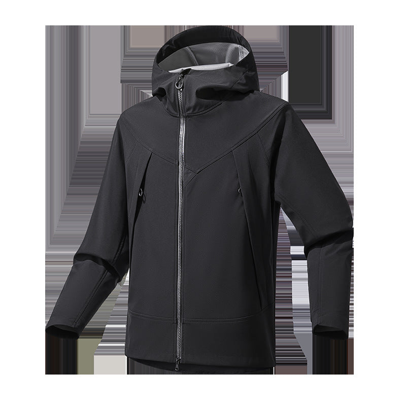 Herren Leichte Softshell‑Hoodiejacke mit winddichter atmungsaktiver Membran und ergonomischem Schnitt Nord Taschen