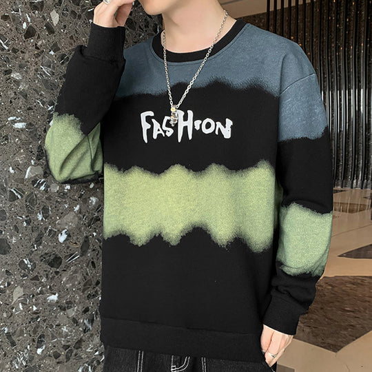Herren Oversize Sweatshirt mit Batik-Wellenprint und Statement-Logo Nord Taschen