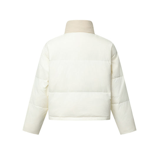 Unisex Boxy-Pufferjacke mit Stehkragen in Kontrastoptik und quadratischer Steppung Nord Taschen