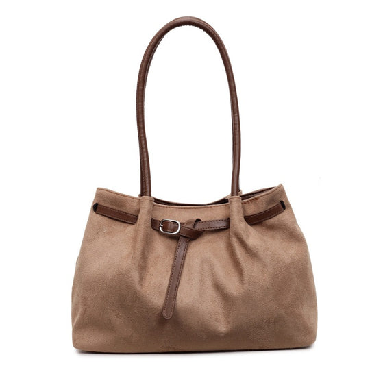 Damen Hobo-Tasche aus hochwertigem Wildlederimitat mit elegantem Akzent Nord Taschen