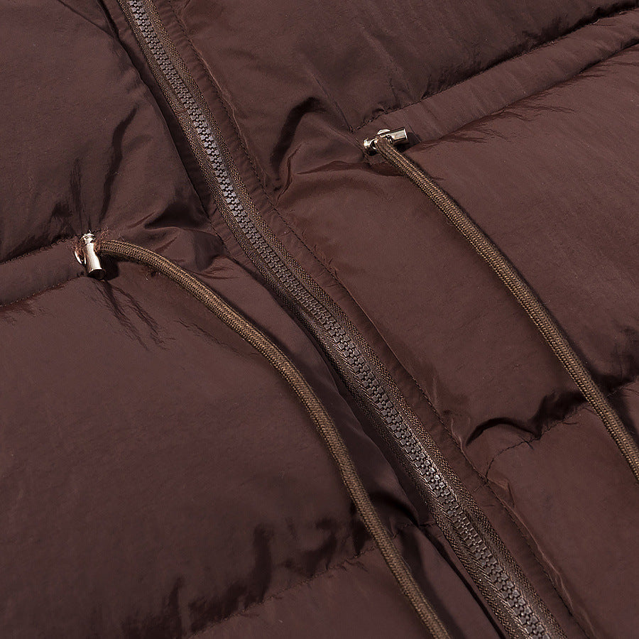 Damen Wattierte Pufferjacke mit Kapuze, taillierbarem Kordelzug und Zwei-Wege-Reißverschluss Nord Taschen