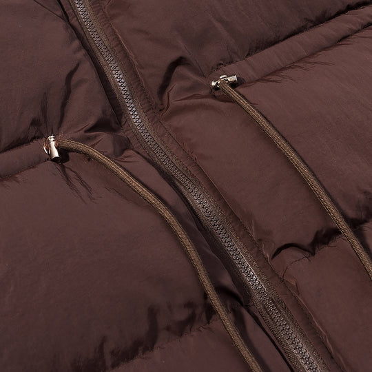 Damen Wattierte Pufferjacke mit Kapuze, taillierbarem Kordelzug und Zwei-Wege-Reißverschluss Nord Taschen