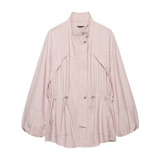 Damen leichter Oversize-Parka mit Tunnelzugtaillierung und Ballonärmeln Nord Taschen