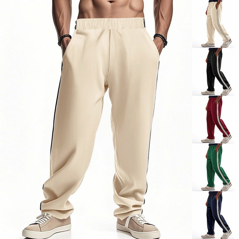 Herren Freizeit-Jogginghose mit seitlichen Streifen und elastischem Bund