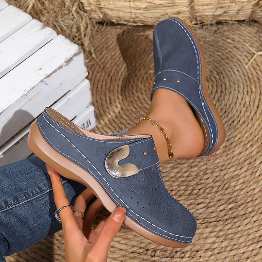 Damen Komfortable Clogs mit blumigen Verzierungen und ergonomischem Fußbett Nord Taschen