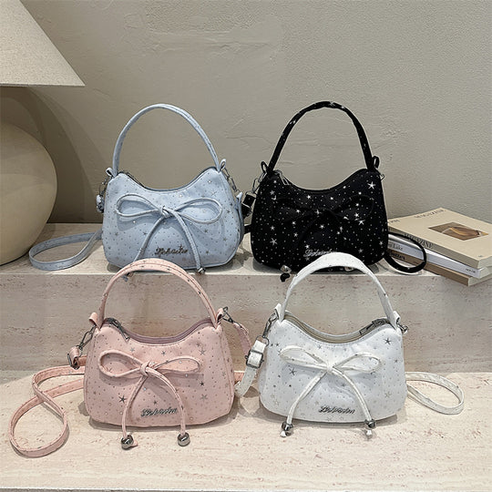 Damen trendige Handtasche mit Sternenmuster und praktischem Kordelzug Nord Taschen