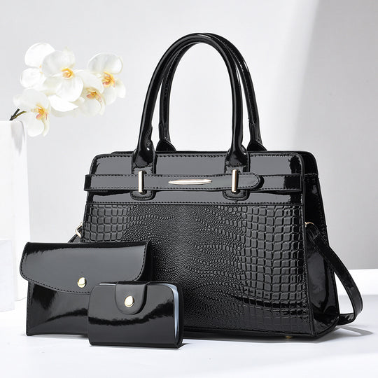 Damen elegante Handtasche mit praktischem Zubehör Nord Taschen