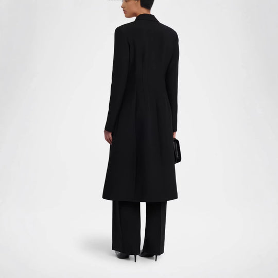 Damen Taillierter Abendlicher Mantel-Blazer mit Satinrevers und schlanker Silhouette Nord Taschen