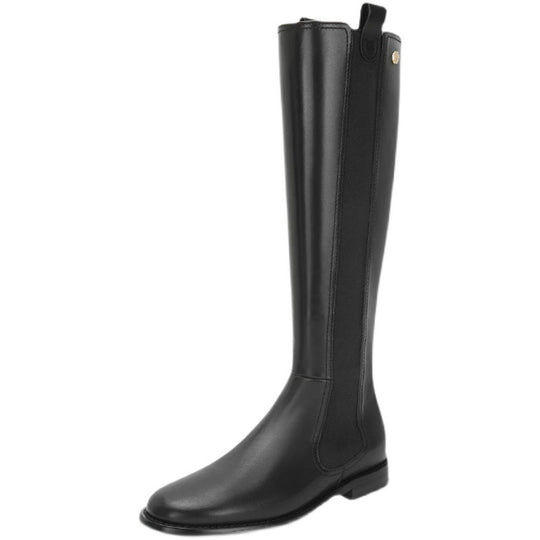 Damen kniehohe Chelsea-Stiefel aus Leder mit Elastikeinsatz Nord Taschen