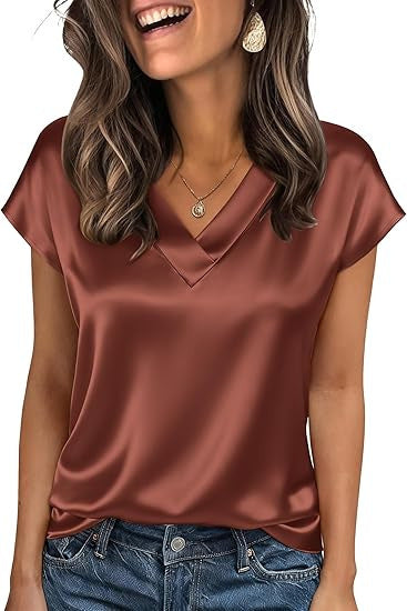 Damen Satinbluse Nord Taschen