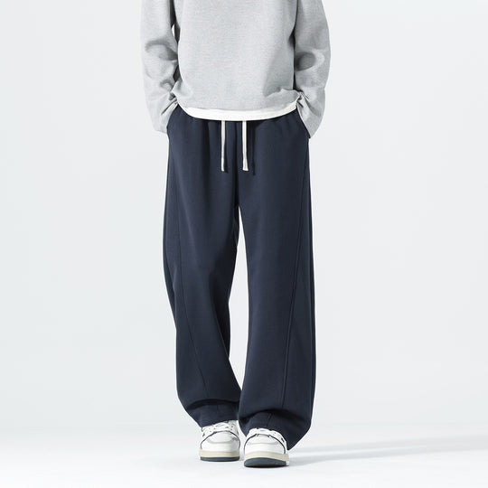 Herren Extraweite Sweatpants im Palazzo‑Look mit Tunnelzugbund und Seitentaschen Nord Taschen