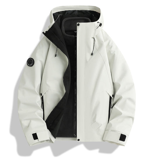 Herren wasserdichte Softshelljacke mit Kapuze und Fleece-Innenfutter Nord Taschen