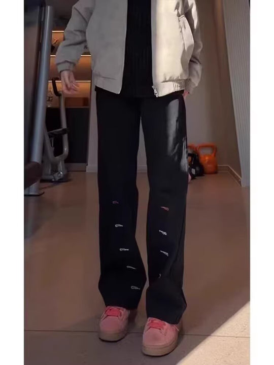 Damen Lässige Oversized Jogginghose Nord Taschen
