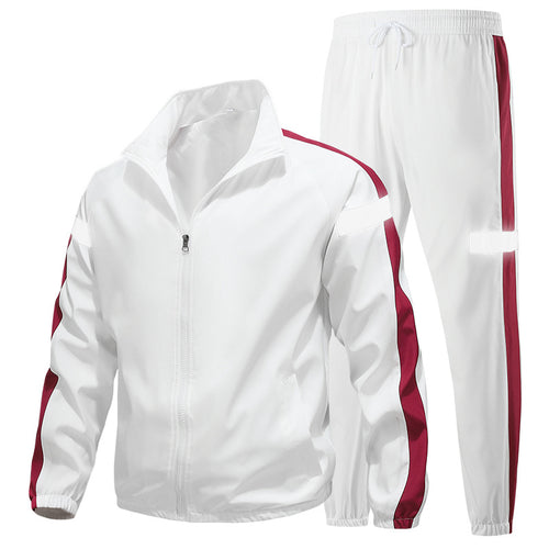 Herren Sportliches Trainingsanzug-Set mit Reißverschlussjacke, Jogginghose und reflektierenden Einsätzen Nord Taschen