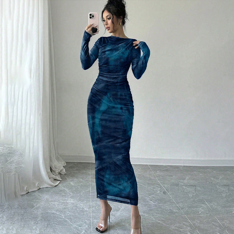 Damen Elegantes Wickelkleid mit Struktur Nord Taschen