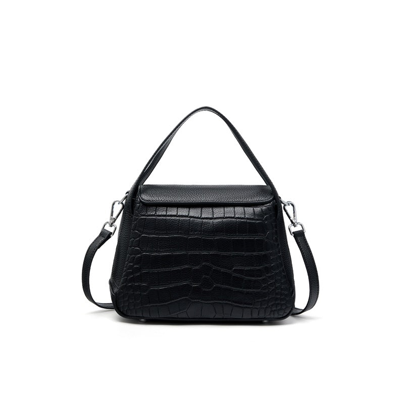 Damen handgefertigte Lederhandtasche mit Krokodilprägung Nord Taschen