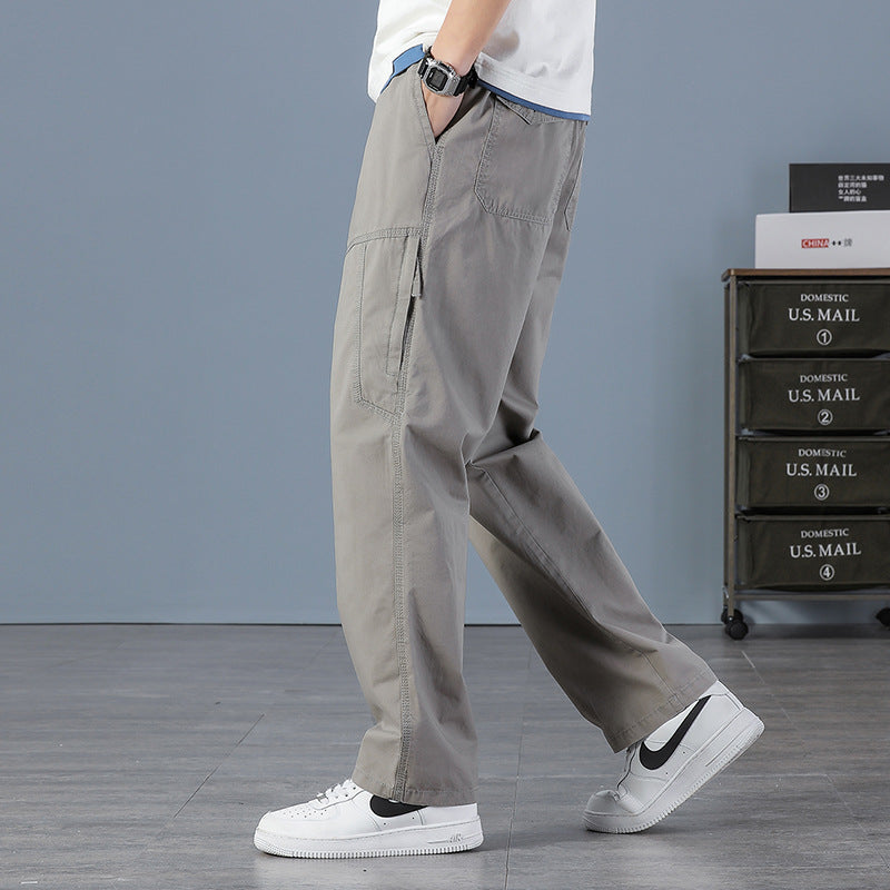Herren Weite Utility-Cargohose mit geradem Bein, Mehrfachtaschen & lockerer Passform Nord Taschen