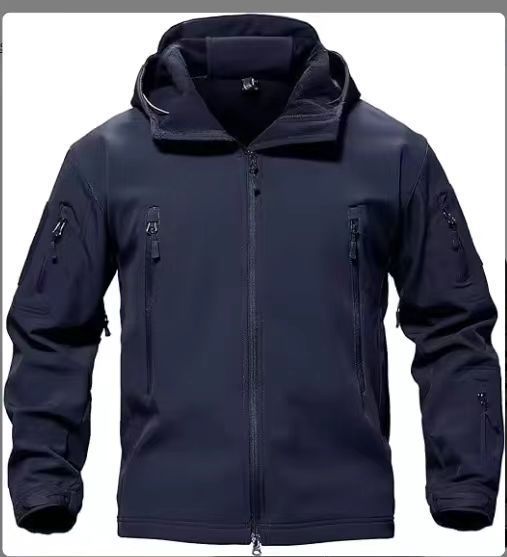 Herren Taktische Softshelljacke mit Kapuze, Tarnmuster und Mehrfach-Reißverschlusstaschen Nord Taschen