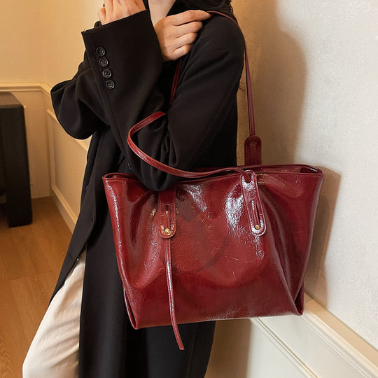 Damen geräumige Shopper-Tasche aus hochwertigem Kunstleder Nord Taschen