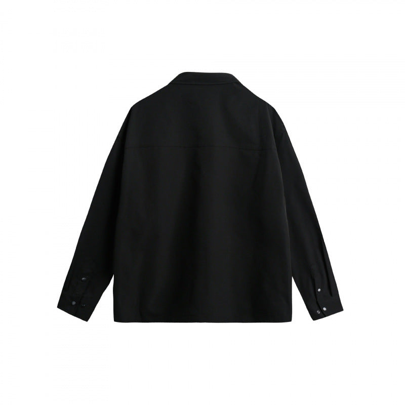 Unisex Oversize Hemdjacke mit Pattentaschen, Druckknopfblende und Karabiner-Detail Nord Taschen