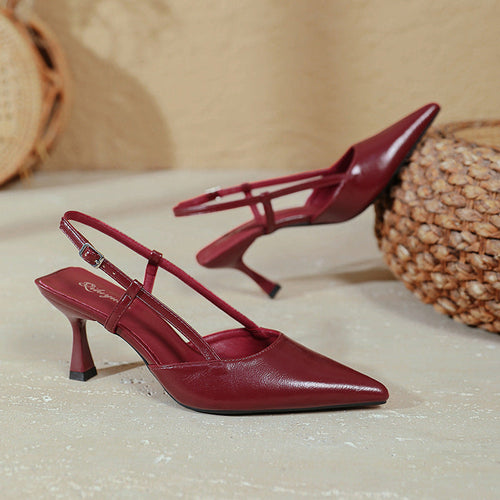 Damen stilvolle Slingback-Pumps mit schmalem Absatz