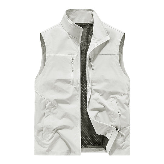 Herren Leichte Outdoorweste mit Mesh-Innenfutter und Multifunktionstaschen Nord Taschen