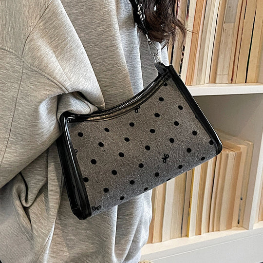 Damen modische Umhängetasche mit kreativen Punkten und elegantem Reißverschluss Nord Taschen