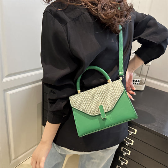 Damen elegante Umhängetasche mit strukturiertem Leder und glänzenden Akzenten Nord Taschen