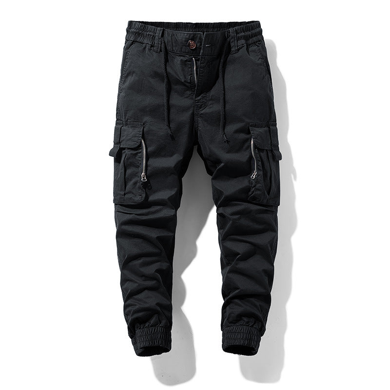 Herren Leichte Tactical-Cargo-Jogginghose mit Tunnelzugbund, Kniepaneelen und Multifunktionstaschen Nord Taschen