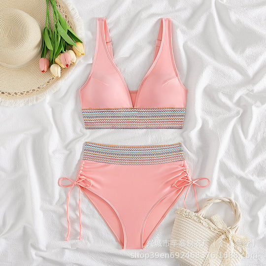 Damen Hochgeschnittener Sportbikini Nord Taschen