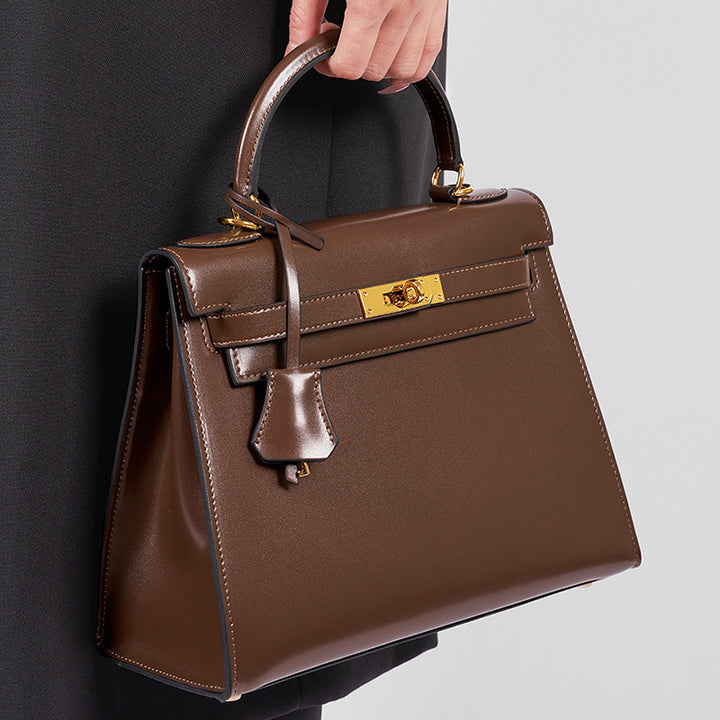 Damen strukturierte Handtasche mit elegantem Verschluss Nord Taschen