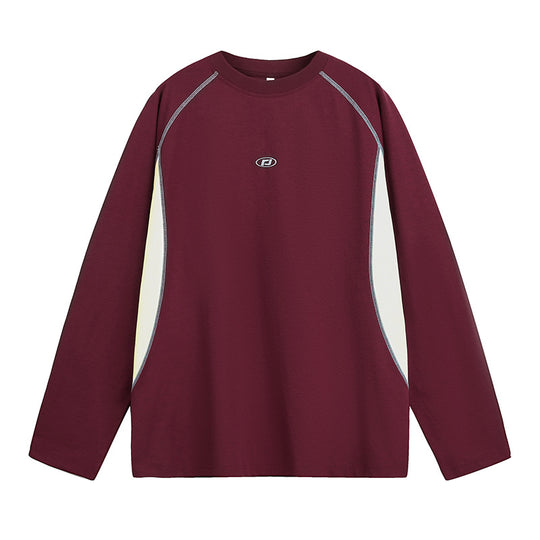 Unisex Langärmliges Sweatshirt mit Raglannähten, Kontrastseiten und minimalistischer Logo-Stickerei Nord Taschen