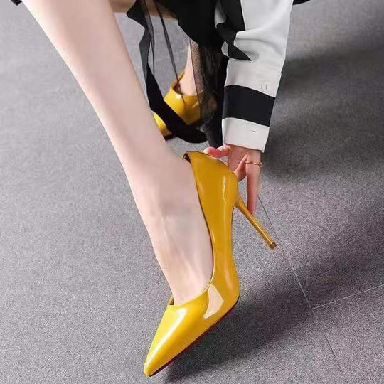 Damen Elegante Stiletto-Pumps mit schmaler Silhouette und glänzender Oberfläche