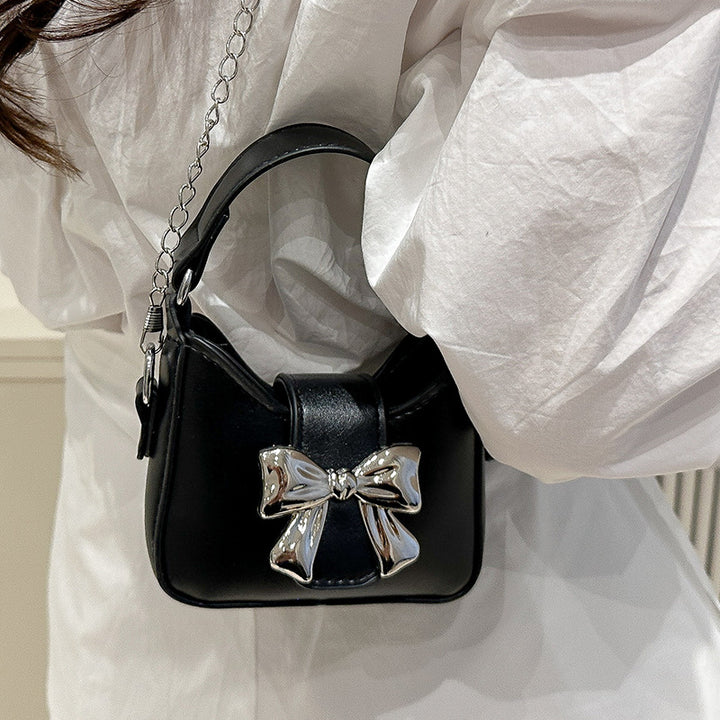 Damen Mini-Handtasche mit stilvollem Schleifenverschluss Nord Taschen