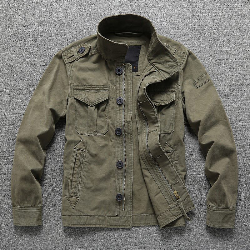 Herren Gefütterte Utility-Fieldjacke mit Teddykragen und Mehrfachtaschen Nord Taschen